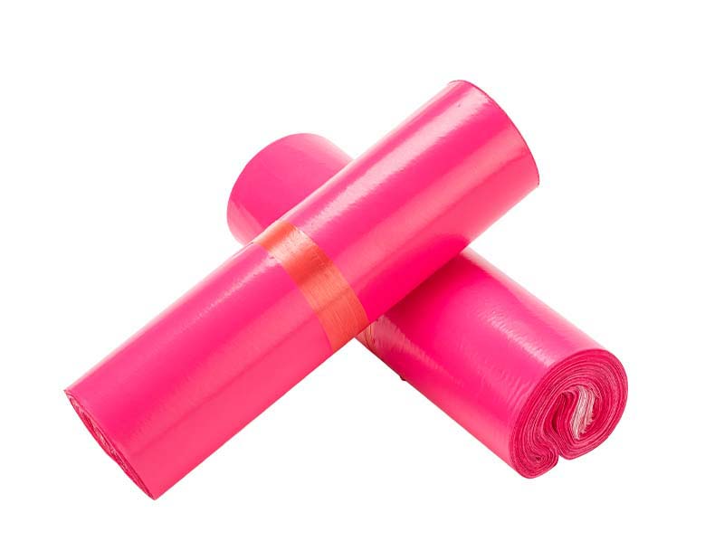 灞桥玫红色快递袋-02